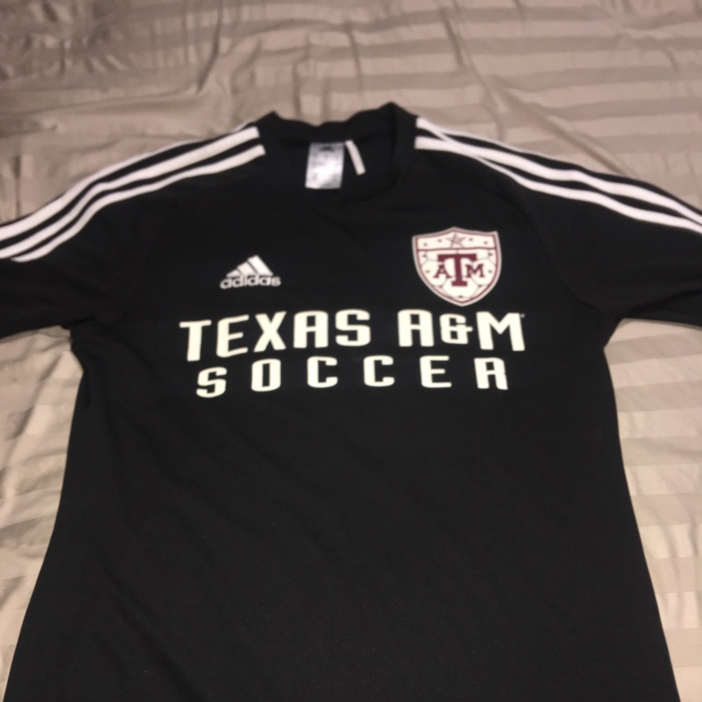 Two Texas Aggie soccer tee shirts